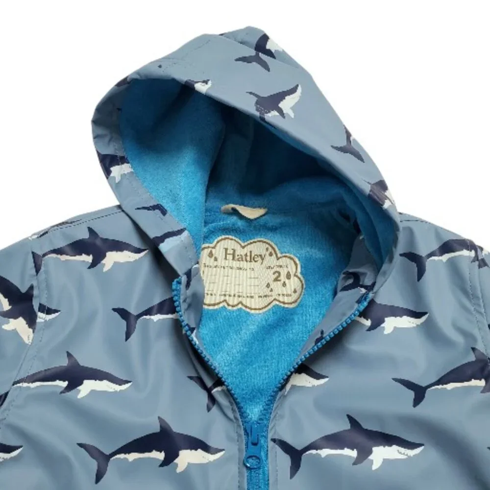 Hatley Shark Raincoat Size 2